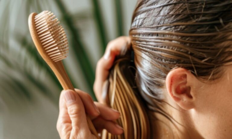 cepillo de bambu para el cabello
